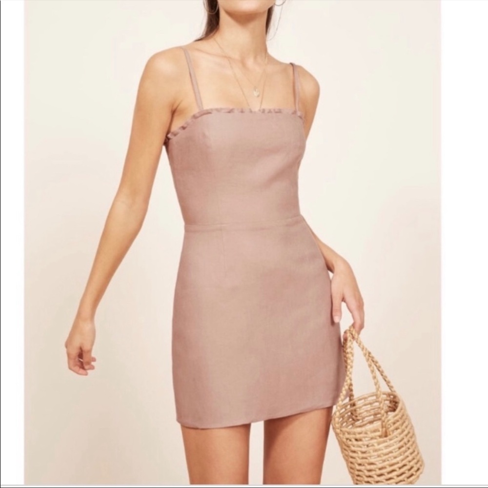 nwt reformation ava dress pink size 8